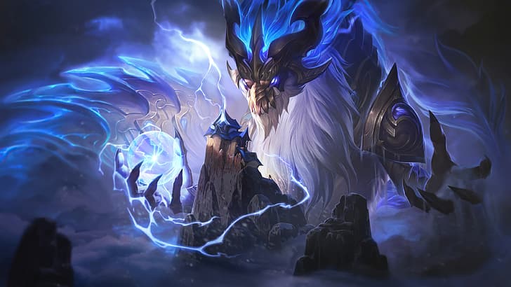 storm, dragon, Aurelion Sol, League of Legends, Riot Games, HD wallpaper