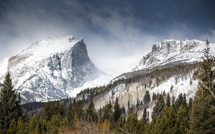 landscape, mountains, nature, Rocky Mountains, HD wallpaper