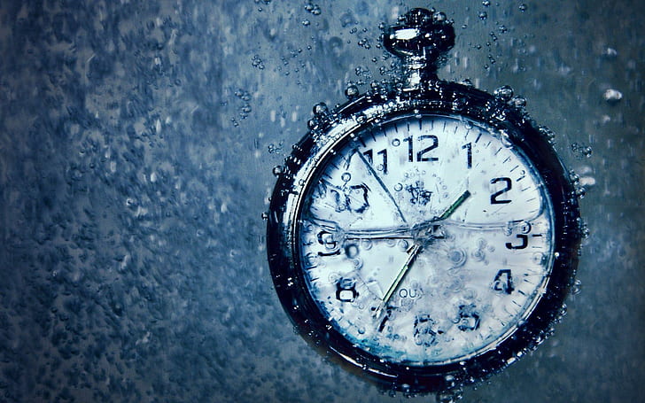 Frozen Time, clock, abstract, photography, 3d and abstract, HD wallpaper