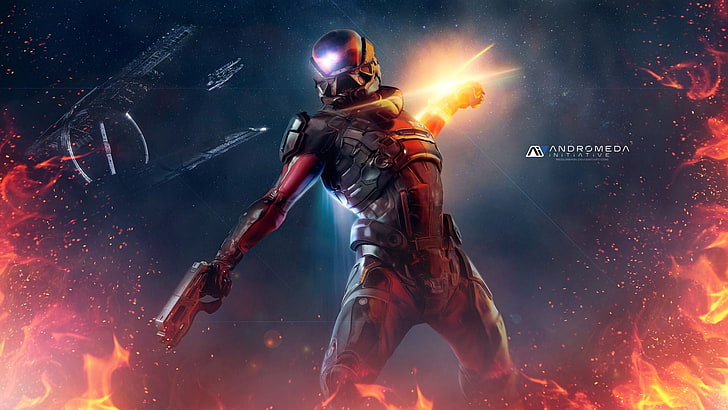 robot man graphic wallpaper, Andromeda Initiative, Mass Effect: Andromeda, HD wallpaper