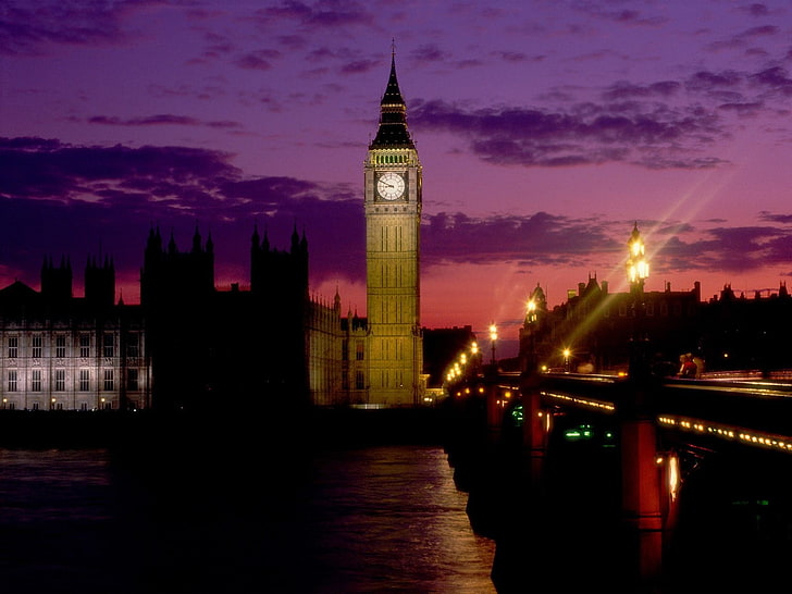 London, Big Ben, clocktowers, street light, built structure
