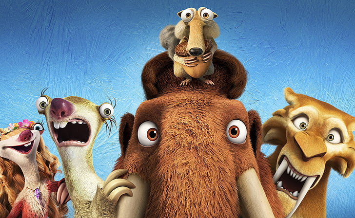 Ice Age Collision Course HD Wallpaper, Madagascar movie characters, HD wallpaper