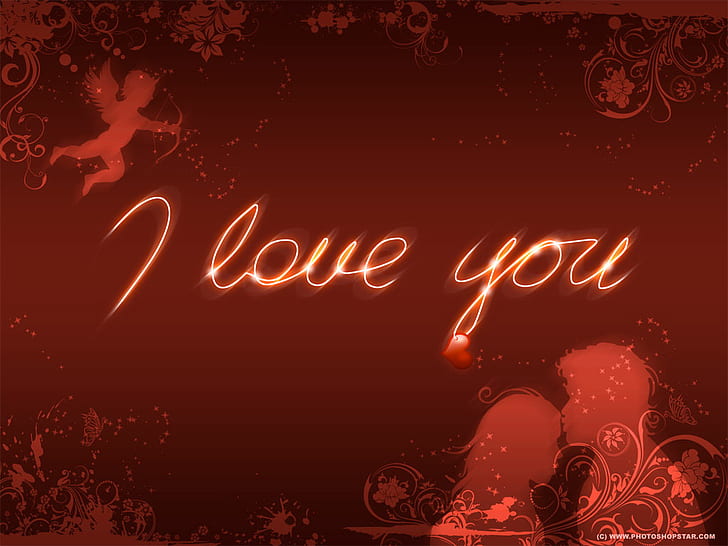 HD wallpaper: Love, Heart, Romance, Feelings, Red, Girl, Boy, Kiss, Cupid,  Art Design, I Love You | Wallpaper Flare