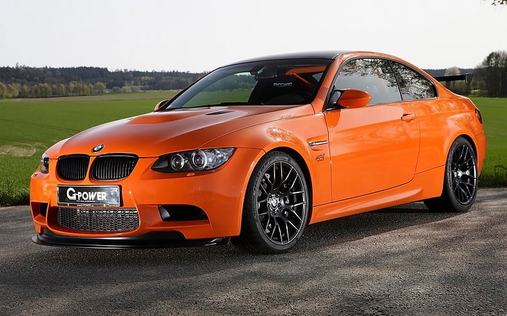 G-Power, BMW M3 GTS, orange cars, coupe, German cars, transportation