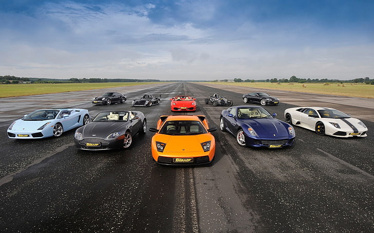 sports cars, Ferrari, Aston Martin, Ariel Atom 300, Porsche, Lamborghini