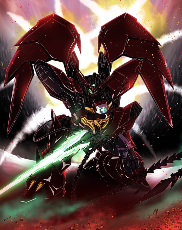 anime, mech, Gundam, Gundam Epyon, Mobile Suit Gundam Wing, HD wallpaper
