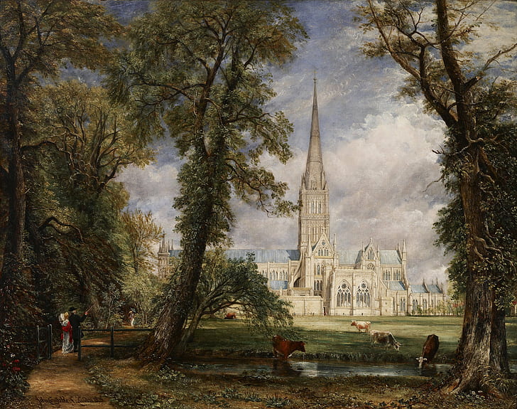 traditional art, painting, artwork, oil painting, John Constable, HD wallpaper