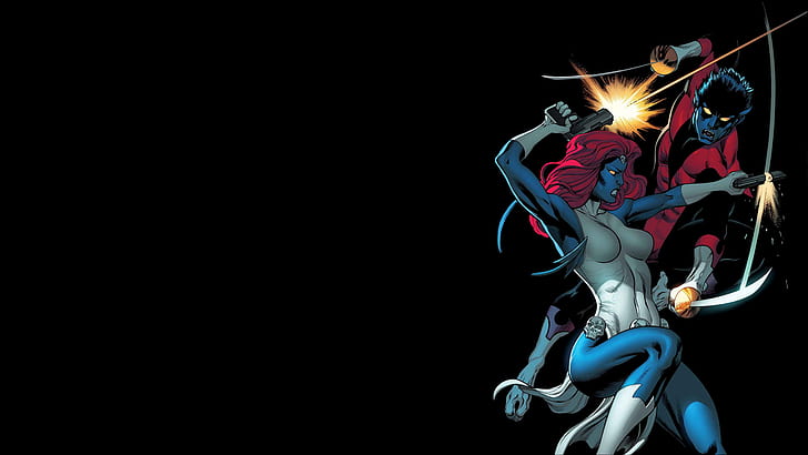Mystique Blue X-Men Marvel HD, marvel nightcrawler print, cartoon/comic