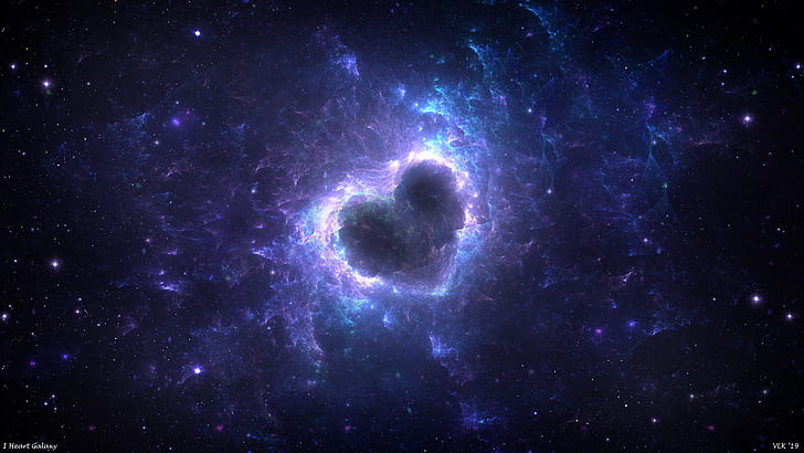 Sci Fi, Nebula, Heart-Shaped, Purple, Space