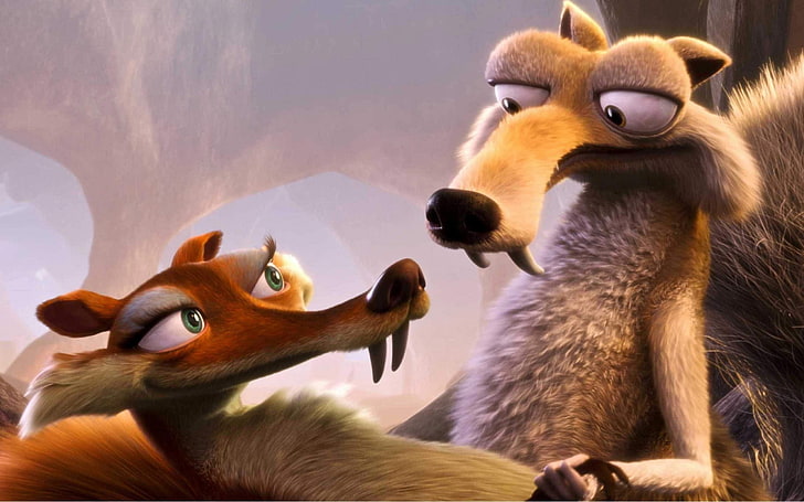 Ice Age, Scrat, Scratte, Ice Age: Dawn of the Dinosaurs, animated movies, HD wallpaper