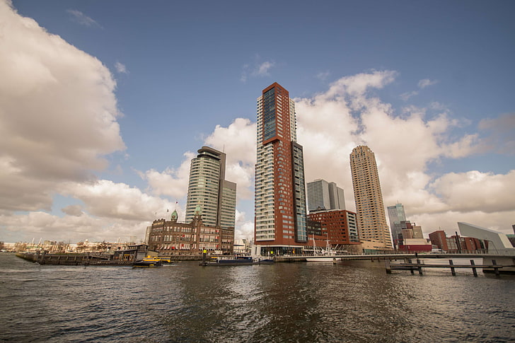 building, business, city, clouds, holland, office, poort van rotterdam
