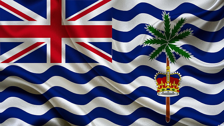British Indian Ocean Territory, flag, blue, pattern, no people, HD wallpaper