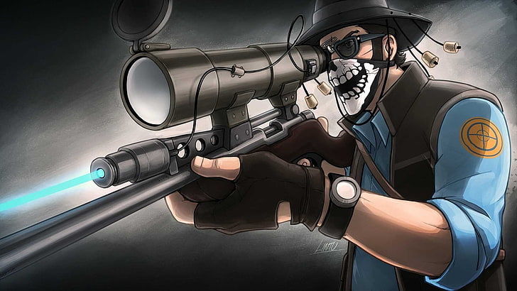 Sniper (TF2), Team Fortress 2, video games, weapon, gun, human body part