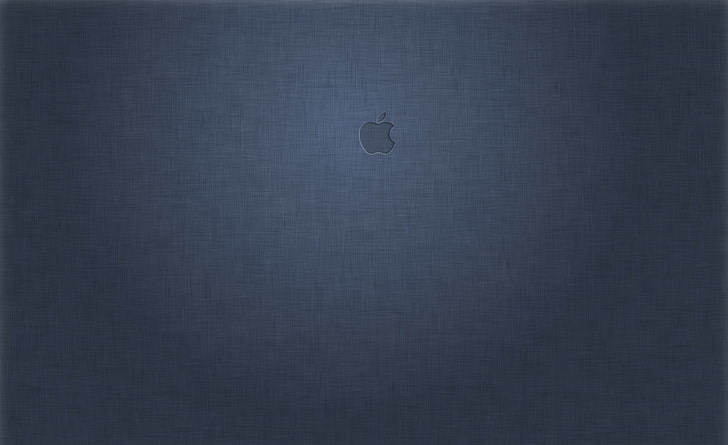 Apple Material, Apple logo, Computers, Mac, Blue, Background, HD wallpaper
