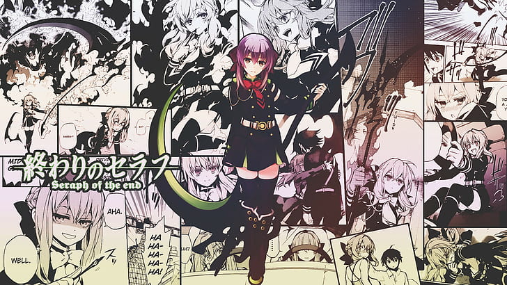 Owari No Seraph, anime girls, Hiiragi Shinoa, manga, translated, HD wallpaper