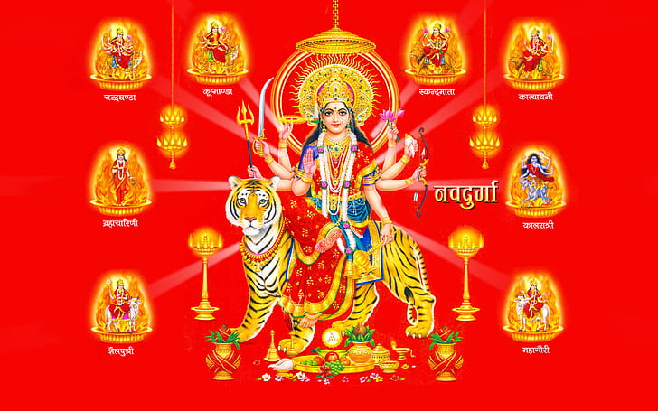 Maa Nav Durga Photo And Hd Wallpaper For Desktop 1920×1200