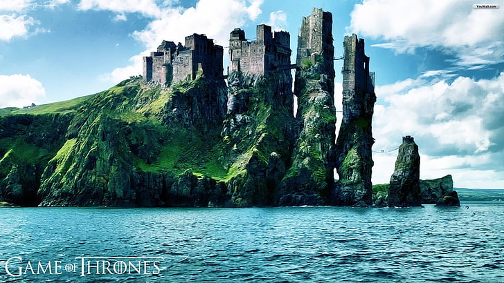 Game of Thrones castle wallpaper, Pyke, House Greyjoy, fantasy art