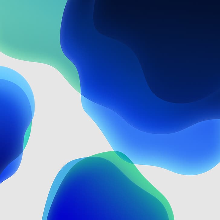 iPadOS Wallpaper 4K, Blue, Stock, White background