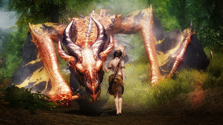 Skyrim Elder Scolls Dragon HD, video games, HD wallpaper