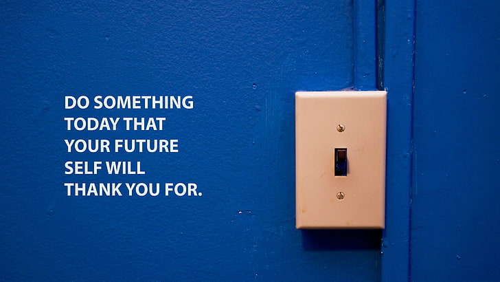 Futuristic, motivational, quotes, Thank, Today, You, blue, close-up