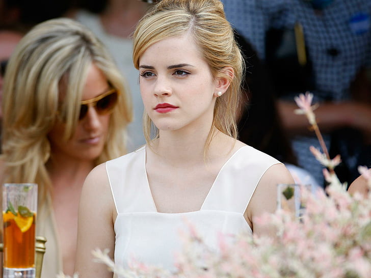 Gorgeous Emma Watson, emma watson at white tank top dress