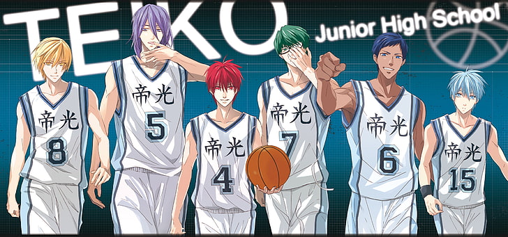 Kuroko no Basket, basketball, group of people, front view, clothing