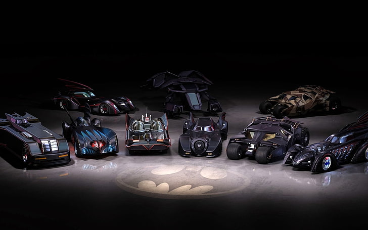 Bat Signal, Batman, Batman Begins, Batmobile, car, digital art, HD wallpaper