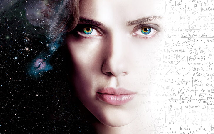 Scarlett Johansson, Lucy (movie), face, portrait, headshot, one person, HD wallpaper