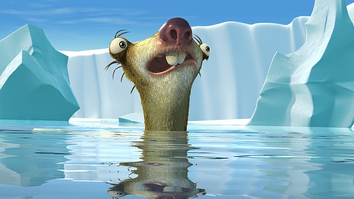 Ice Age, Sloth, Animation, 4K, Sid