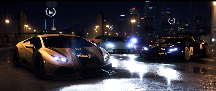 Need for Speed, multiplayer, PlayStation 4, Lamborghini, Dubai, HD wallpaper