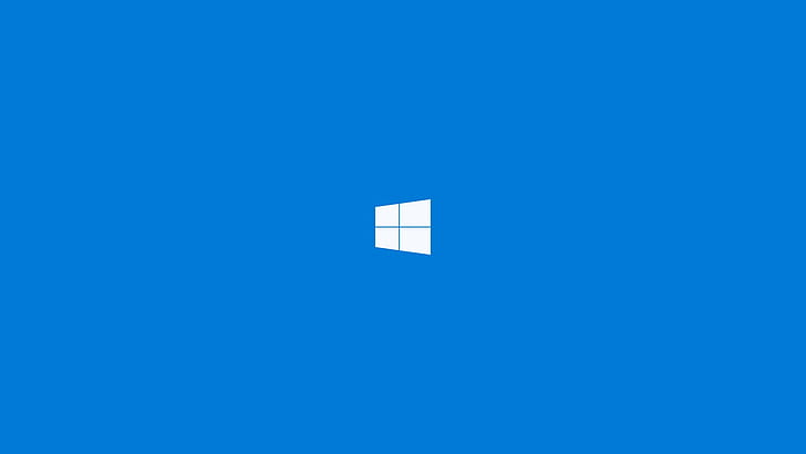 blue, logo, minimalism, technology, Windows 10 HD wallpaper