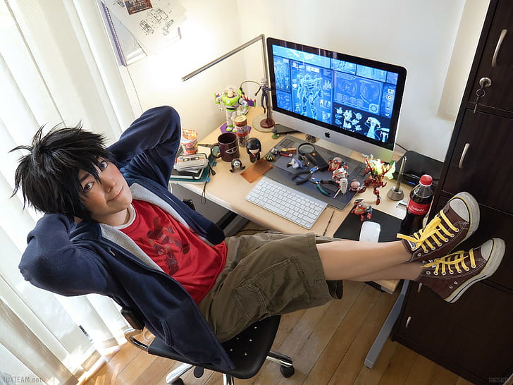 Hiro Hamada, Cosplay, Big Hero 6, Computer, Chair, HD wallpaper