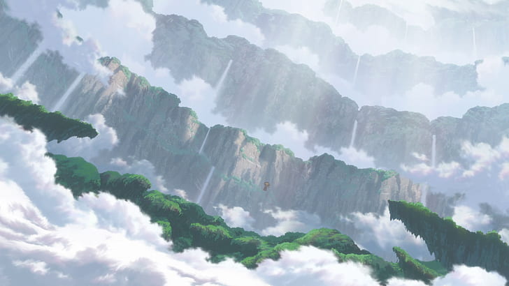 environment, clouds, Made in Abyss, anime, HD wallpaper