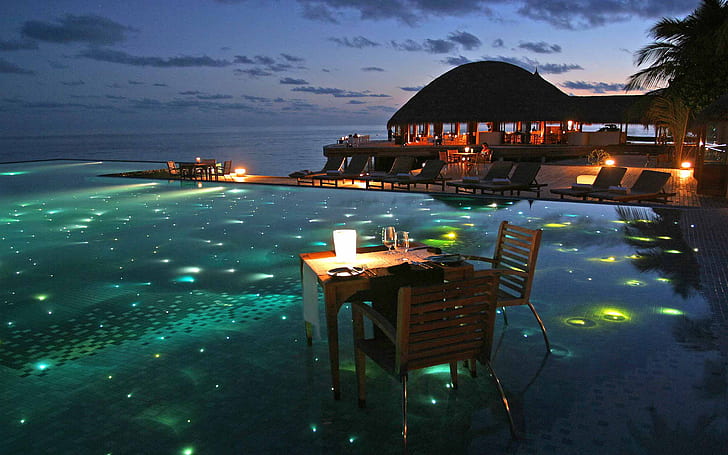 Huvafen Fushi Private Resort Island In The North Male Atoll Kaafu Maldives Indian Ocean Romantic Beaches Desktop Hd Wallpaper 2560×1600