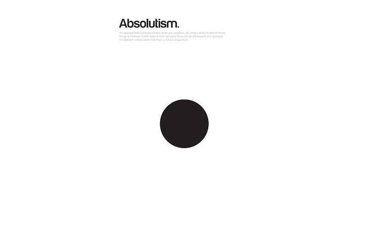 Absolutism text, quote, minimalism, typography, copy space, white background, HD wallpaper