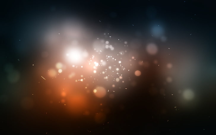 abstract, bokeh, dust, diffused, digital art, lights, shapes