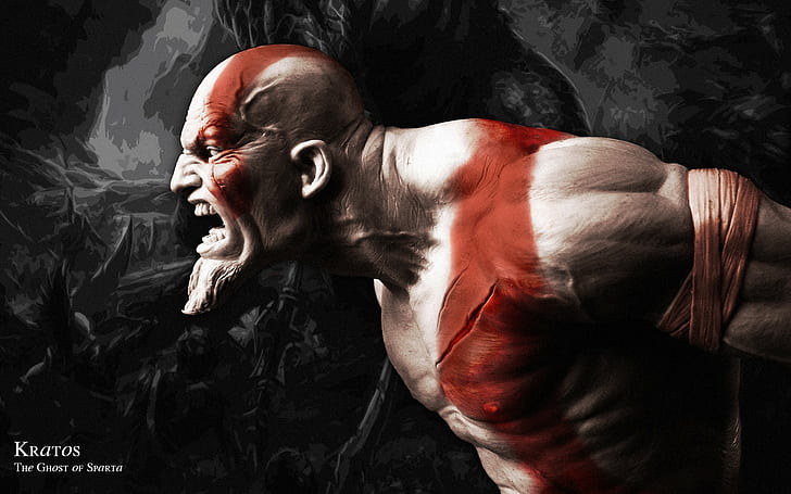 God of War Kratos HD, god of war kratos poster, video games