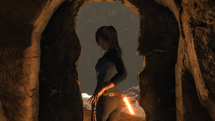 women's gray bottoms, Rise of the Tomb Raider, one person, real people, HD wallpaper