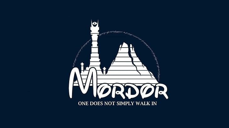 Mordor wallpaper, humor, artwork, minimalism, simple, Middle-earth: Mordor, HD wallpaper