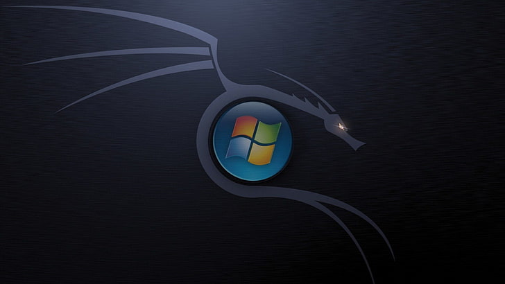 Microsoft Windows dragon wallpaper, Hacker, Linux, Pawned, multi colored, HD wallpaper