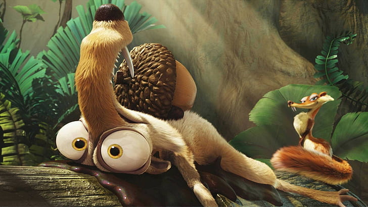 movies, Ice Age: Dawn of the Dinosaurs, Scrat, Scratte, animated movies, HD wallpaper