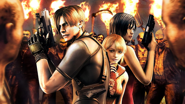 Resident Evil illustration, Fire, Weapons, Environment, Ammunition, HD wallpaper