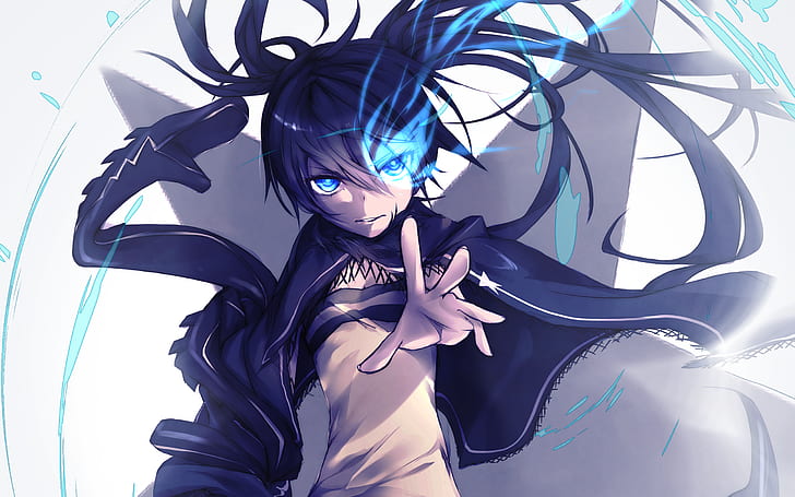 anime, Black Rock Shooter, one person, indoors, portrait, young adult, HD wallpaper