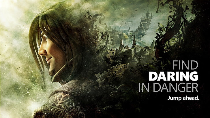 find daring in danger text overlay, Xbox One, Microsoft, Fable Legends, HD wallpaper