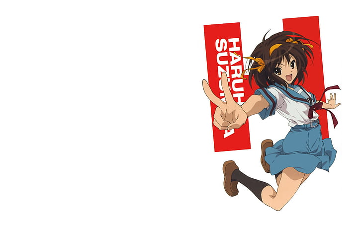 The Melancholy of Haruhi Suzumiya, anime girls, Suzumiya Haruhi