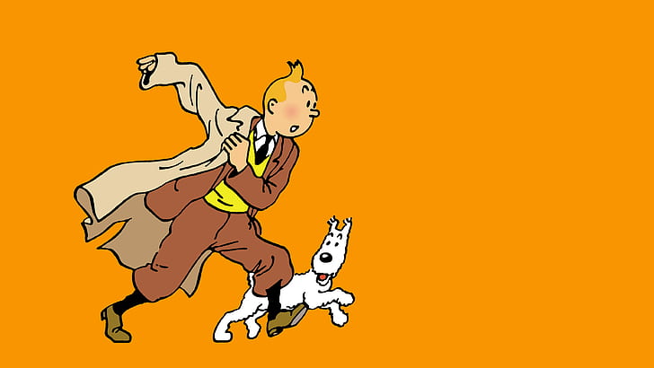 comics, drawing, Herge, milou, Tintin, HD wallpaper