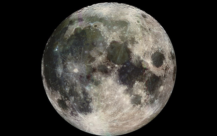 moon illustration, space, astronomy, night, sky, moon surface, HD wallpaper