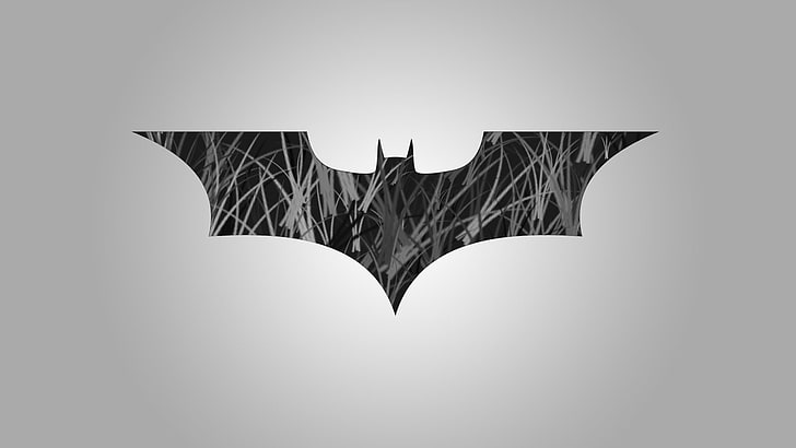 Batman logo, studio shot, gray, paper, no people, copy space