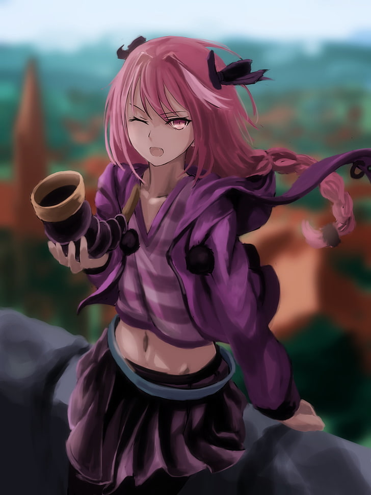 pink and purple flower painting, Astolfo (Fate/Apocrypha), Fate/Apocrypha