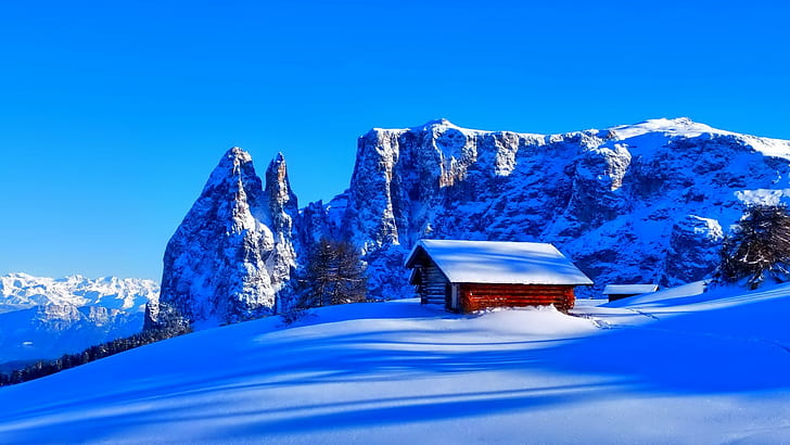 snow, nature, mountains, HD wallpaper